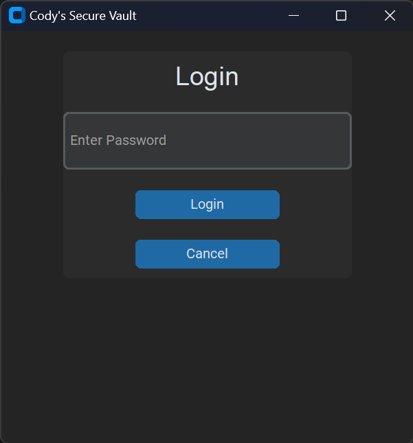 Secure Vault Login